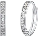 Zlaté náušnice kruhy z bílého zlata Lily s Brilliance Zirconia