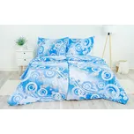 Stanex Ložní povlečení krepové kruhy modré (LS75) ROZMĚR: 140x220 cm + polštář (90x70 cm)