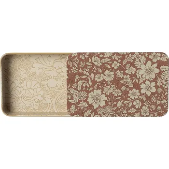 Dóza na potraviny Maileg Plechová krabička s výsuvným víčkem Blossom Heather Maileg Metal Box w. Sliding Lid