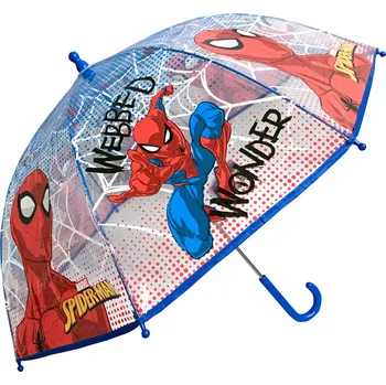 Deštník dětský Spiderman manuální otevírání 63x73cm průhledný | 43