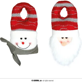 Vánoční ozdoba Guirma Ozdoba na kliku Santa Klaus/sněhulák