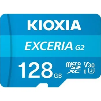 Paměťová karta KIOXIA microSD Karta EXCERIA G2 128GB, UHS-I U3 V30, s Adaptérem