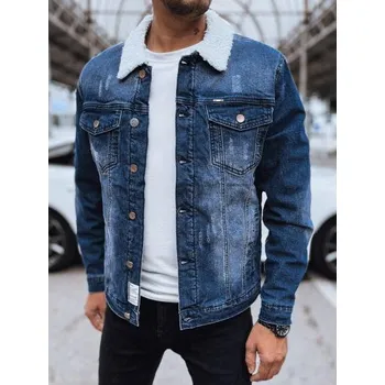 Pánská lehká bunda džínová modrá