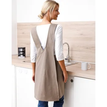 Kuchyňská zástěra Blancheporte Japonská bavlněná zástěra hnědošedá