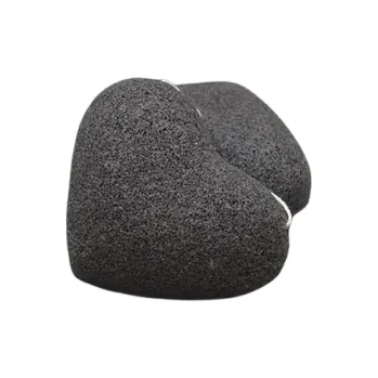 Odličovací ubrousek Konjac Konjaková houbička s aktivním černým bambusovým uhlím, 1 ks Tvar: Srdíčko