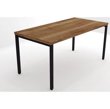 Jídelní stůl EGGER Halifax tabákový podnož EC5208 černá 140 x 80 cm, Tloušťka desky: 36 mm