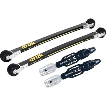 Kolečkové lyže DRLÍK Kolečkové lyže na klasiku Carbon 1.0+vázání Rottefella Rollerski 41/43 ČERNÁ
