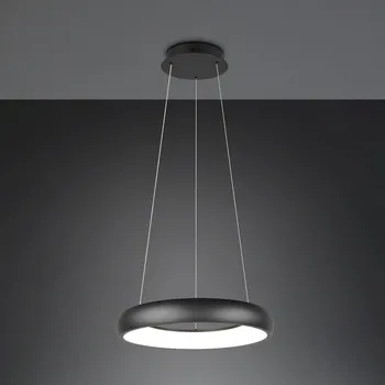 Trio Lighting Cardona LED závěsné světlo, Ø 46,5 cm, černá, CCT, kov černá matná LED 29 W celkem - Doprava zdarma