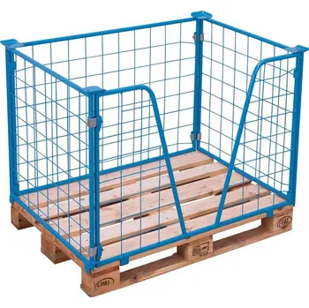 paleta Paletové hrazení, jedna stěna s výřezem, výška 1000 mm, pro paletu 1200x800 mm, barva modrá