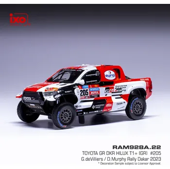 autíčko Toyota GR DKR Hilux T1+ - Rally Dakar 2023 #205 de Villiers - Murphy 1:43 IXO