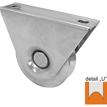 Pojezdové kolečko Pojezdové kolečko-U, INOX, D80
