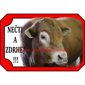 Cedulka býk limousine, skot - Bez samolepicí vrstvy