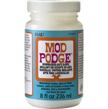 Průmyslové lepidlo Plaid Lepidlo a lak na vodní bázi Mod Podge lesklý vhodný do myčky 236ml