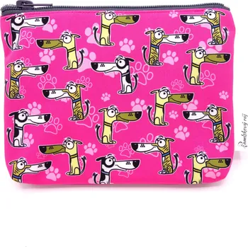 Pamlskový Ráj Univerzální taštička -whippet Barva: růžová