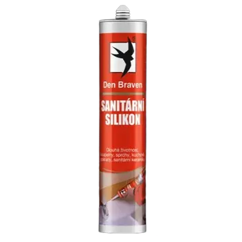Stavebniny Den Braven Sanitární silikon 280 ml stříbřitě šedá