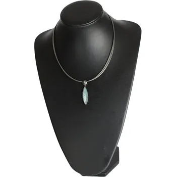 Náramek E.L. 2 Naveta s kamínkem aqua s broky sklo