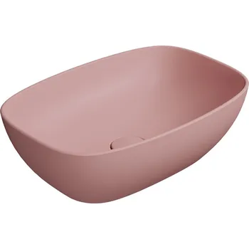 Umyvadlo GSI NUBES keramické umyvadlo na desku 50x35cm, blush mat, 978424