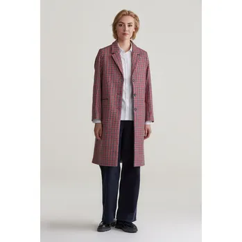 Dámský kabát Gant Pattern Classic Tailored Wool Coat červená M