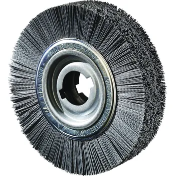 Lessmann 377835 | Odjehlovací rotační kartáč stolová bruska 250x60 / štětiny 120/1,1