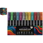 Teddies Fixy akrylové metalické - 12 ks