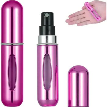 VERK GROUP Přenosný rozprašovač parfému s flakonem 5 ml růžový