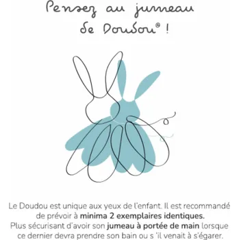 plyšák Doudou Dárková sada - Plyšový zajíček s muchláčkem 25 cm starorůžová
