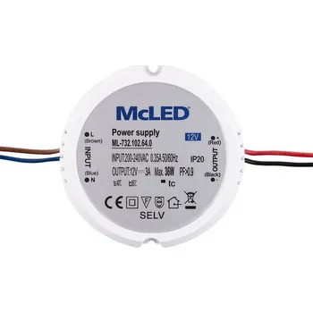 LED osvětlení Napájecí zdroj 36W, DC12V/3A, IP20, do elektroinstalační krabice