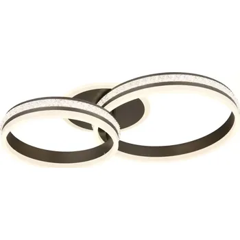 Globo 67314-50 GROUNI - Stmívatelný stropní lustr s krystalky dálkovým ovladačem, LED 50W, 2700 - 6000K, 64 x 40cm (Moderní lustr do obýváku s dálkovým ovladačem)