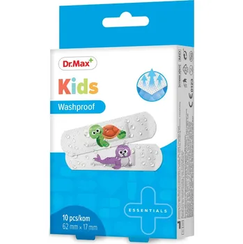 Náplast Dr. Max Kids Washproof 62 mm x 17 mm náplast 10 ks