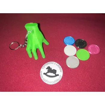 HandMade by MiJa Přívěšek na klíče - ruka Wednesday