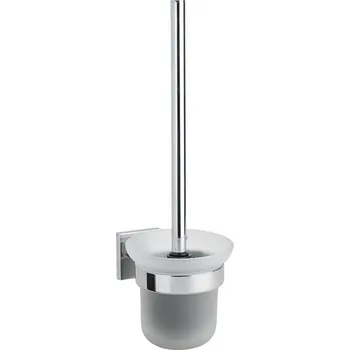 WC štětka Souprava WC Bemeta Quadra pískované sklo/chrom