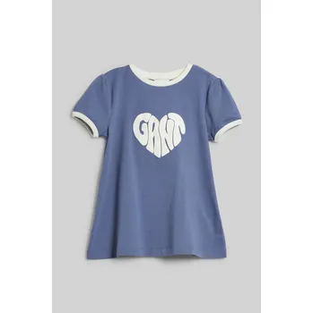 Dětská móda TRIČKO GANT HEART GRAPHIC A-LINE T-SHIRT WASHED BLUE