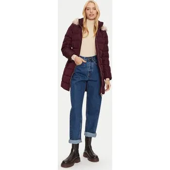 Dámská bunda Tommy Hilfiger Vatovaná bunda Heritage WW0WW43234 Bordó Regular Fit S