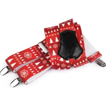 Kšandy Vánoční kšandy v červené barvě 650376, VELIKOST UNI