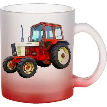 Belarus 572 skleněný hrnek traktor (hrneček s traktorem matné sklo )