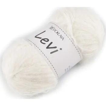 Příze Připlétací a pletací příze Levi 50 g - 2 krémová nejsvět.