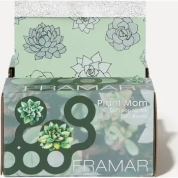 Odstraňovač barvy na vlasy Framar Plant Mom - Předřezaný středně pevný alobal s texturou