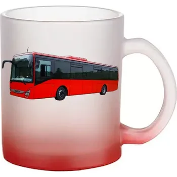 Iveco Crossway LE hrnek skleněný hrneček (HRNEČEK S AUTOBUSEM matné sklo )