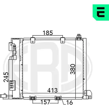Výparník klimatizace Kondenzátor, klimatizace ERA 667011