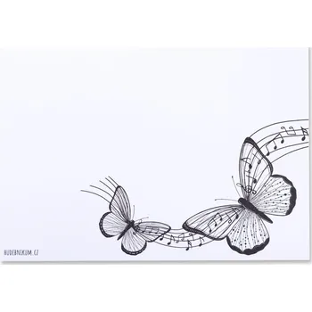 Dárková kartička A6 - Motýlí sonáta čísla: 1