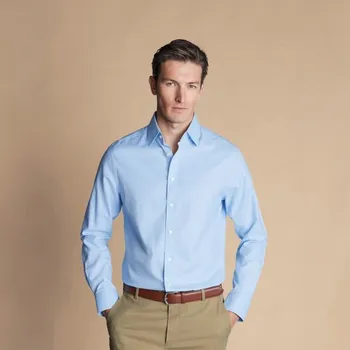 Pánská košile Charles Tyrwhitt Non-Iron Twill Shirt — Sky Blue