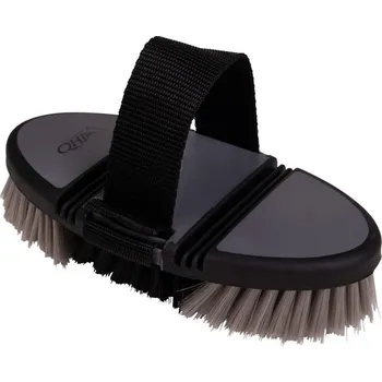 Čištění pro koně QHP Kartáč na tělo Flexible QHP, grey/black