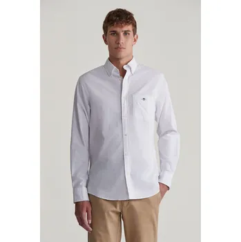 Pánské oblečení KOŠILE GANT REG OXFORD TATTERSALL SHIRT LIGHT PINK