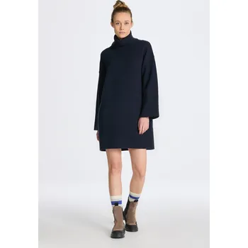 Dámské šaty ŠATY GANT LOUNGE ROLLNECK DRESS EVENING BLUE