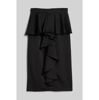 Dámská sukně SUKNĚ KARL LAGERFELD HUN'S PICK RUFFLE SKIRT BLACK