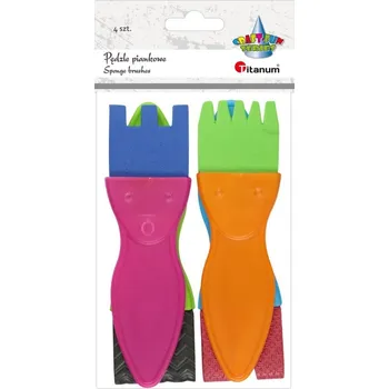 Umělecký štětec Štětec, pěnový, PLOCHÝ, 4 ks/bal.