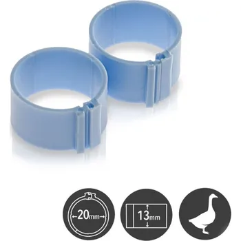 Chov hospodářského zvířete Kroužky zámkové, d 20 mm modrá