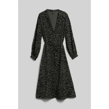 Dámské plavky PLÁŽOVÉ OBLEČENÍ KARL LAGERFELD KARL DNA BEACH KIMONO KARL ANIMAL AOP GREY