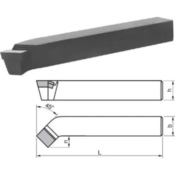 Příslušenstí k soustruhu DENAS 223712-32x32-S30 - Nůž soustružnický 32x32x170mm ubírací ohnutý pravý S30 (P30), DIN 4972