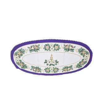 ubrus Vánoční dekorační ubrus 50x100cm fialový 2